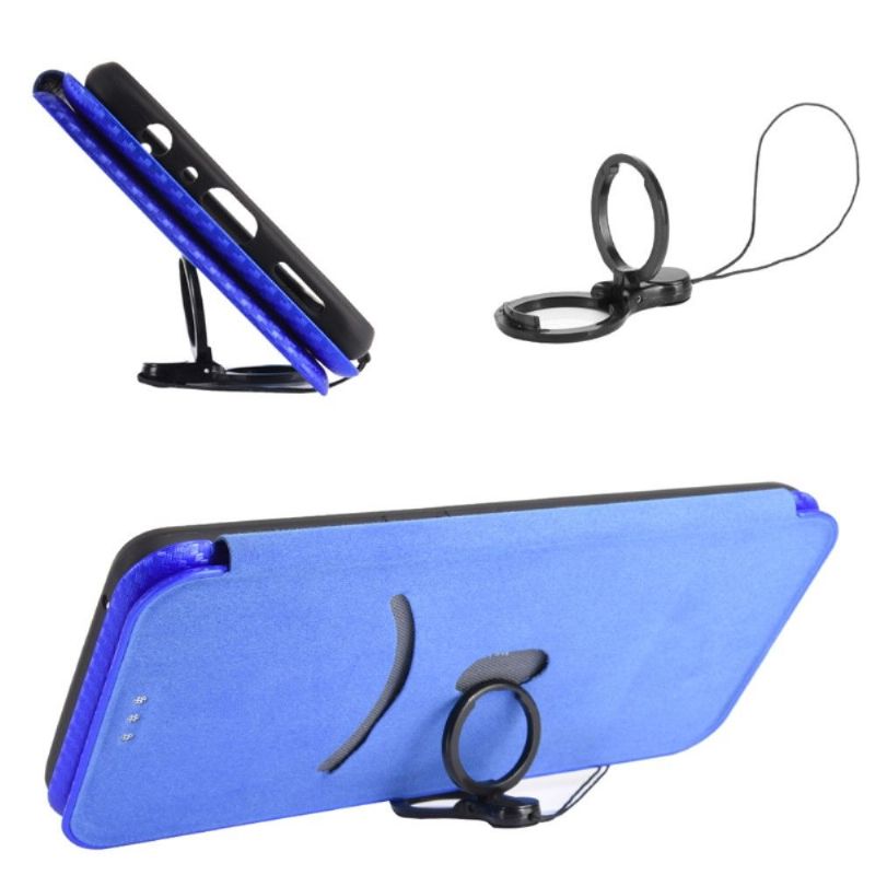 Flipové Pouzdro Na Motorola Edge 20 Koženka Z Uhlíkových Vláken