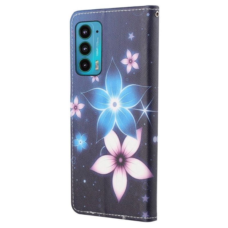 Flipové Pouzdro Na Motorola Edge 20 Květiny