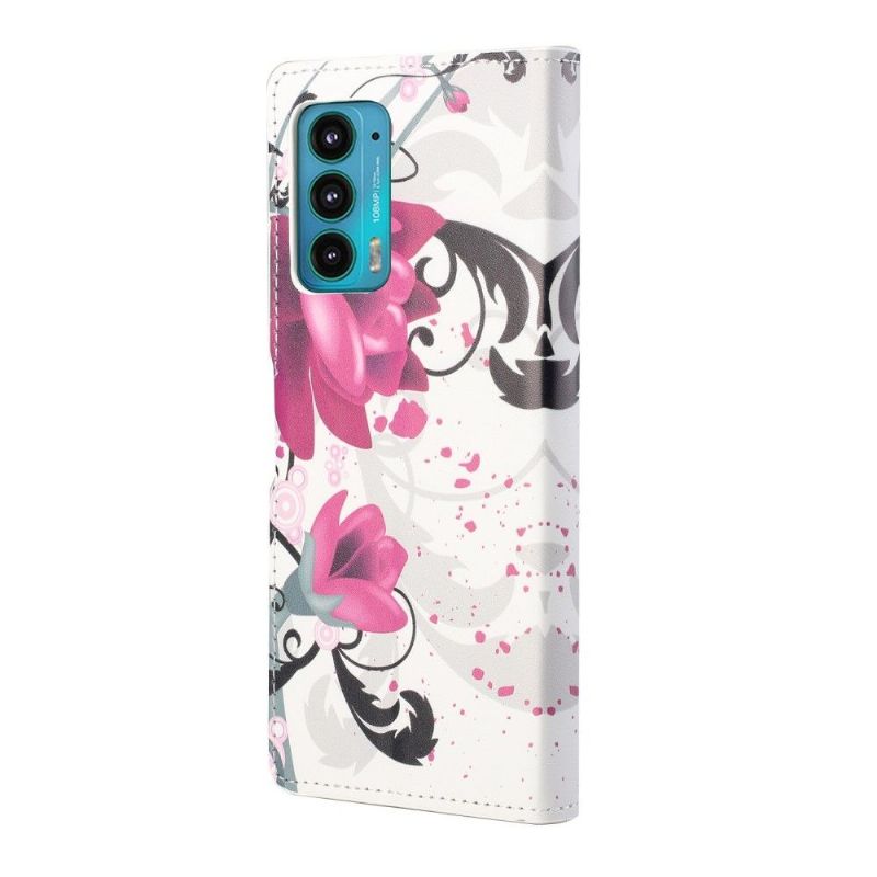 Flipové Pouzdro Na Motorola Edge 20 Lotosové Květy