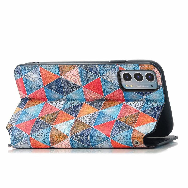 Flipové Pouzdro Na Motorola Edge 20 Mandalový Kaleidoskop