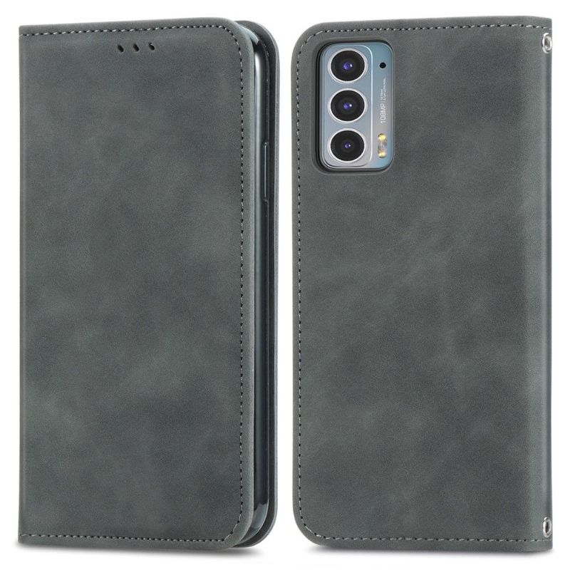 Flipové Pouzdro Na Motorola Edge 20 Obchodní Retro