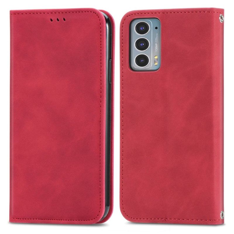 Flipové Pouzdro Na Motorola Edge 20 Obchodní Retro
