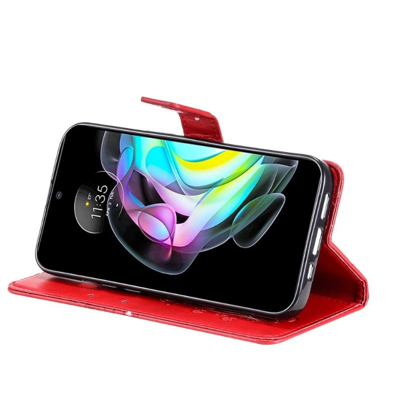 Flipové Pouzdro Na Motorola Edge 20 Podpora Motýlů Funkcí