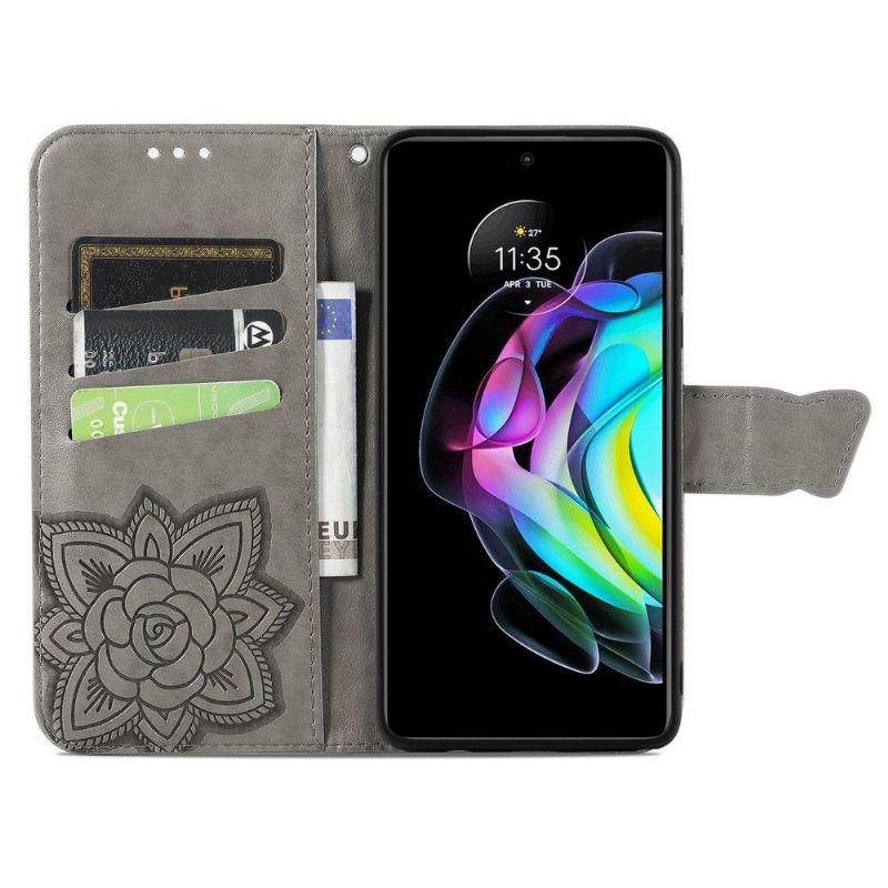 Flipové Pouzdro Na Motorola Edge 20 Pomocný Motýl