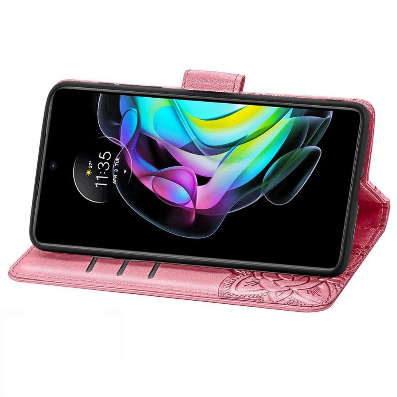 Flipové Pouzdro Na Motorola Edge 20 Pomocný Motýl