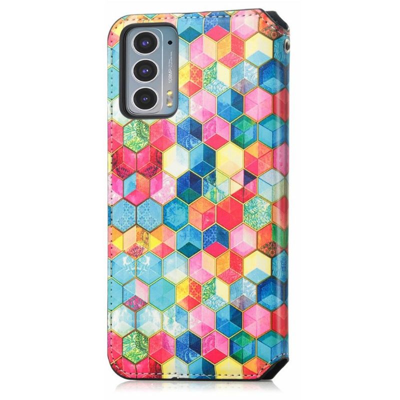 Kožené Pouzdro Na Motorola Edge 20 3d Kostka