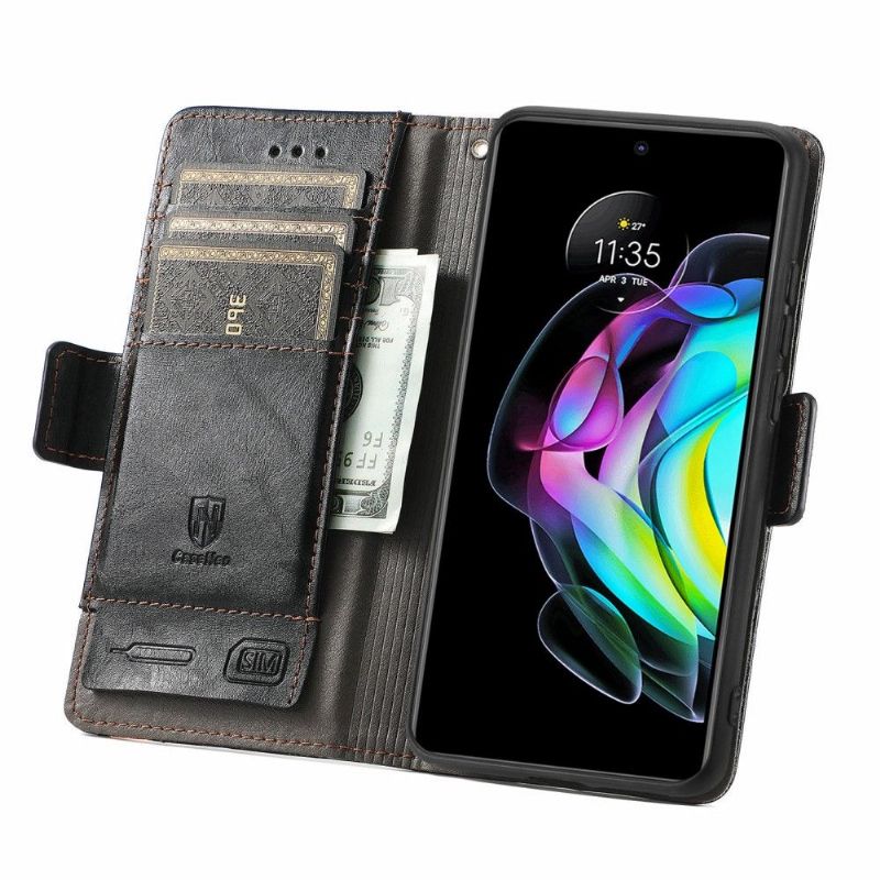Kožené Pouzdro Na Motorola Edge 20 Flipové Pouzdro Flip Business