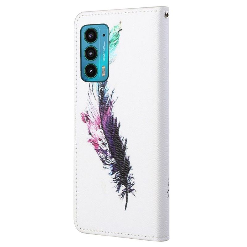 Kožené Pouzdro Na Motorola Edge 20 Peříčko