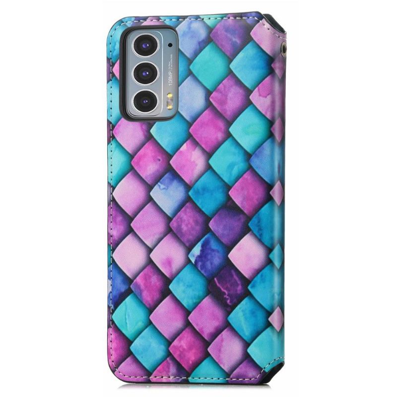 Kožené Pouzdro Na Motorola Edge 20 Styl Barevného Měřítka