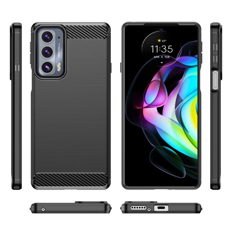 Kryt Na Motorola Edge 20 Silikonový Kartáčovaný Efekt