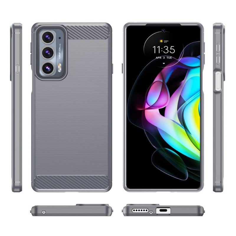 Kryt Na Motorola Edge 20 Silikonový Kartáčovaný Efekt