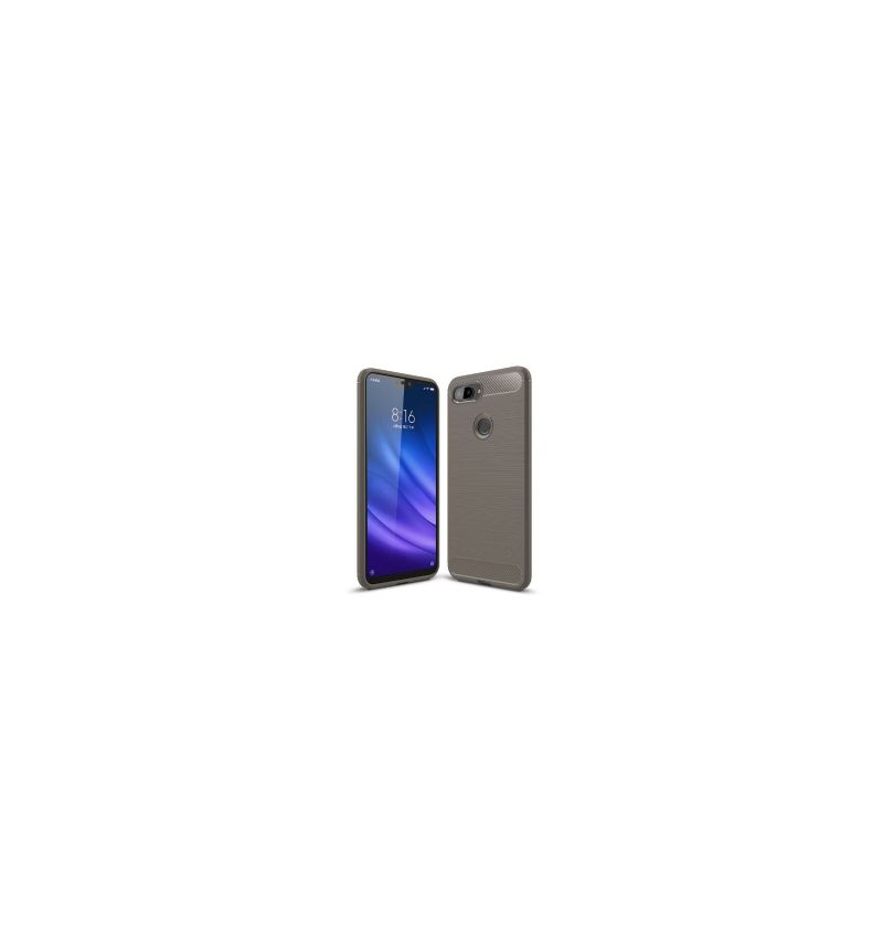 Kryt Na Xiaomi Mi 8 Lite Uhlíkový Kartáčovaný Gel