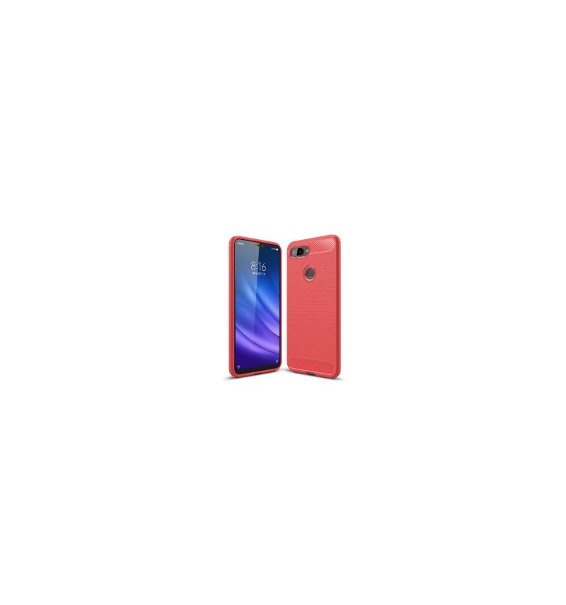 Kryt Na Xiaomi Mi 8 Lite Uhlíkový Kartáčovaný Gel