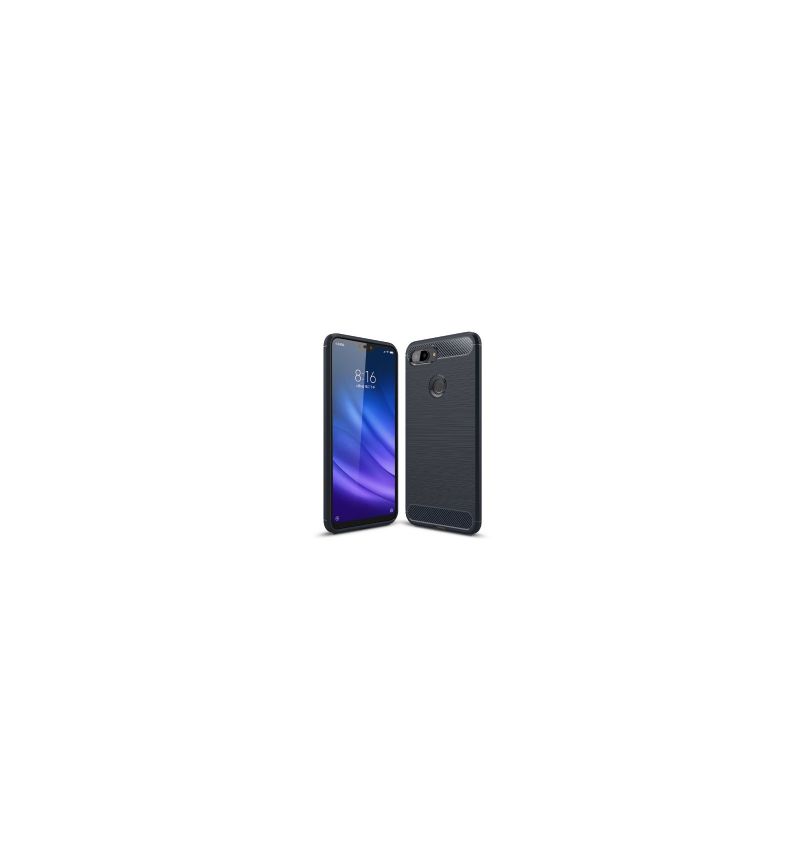Kryt Na Xiaomi Mi 8 Lite Uhlíkový Kartáčovaný Gel