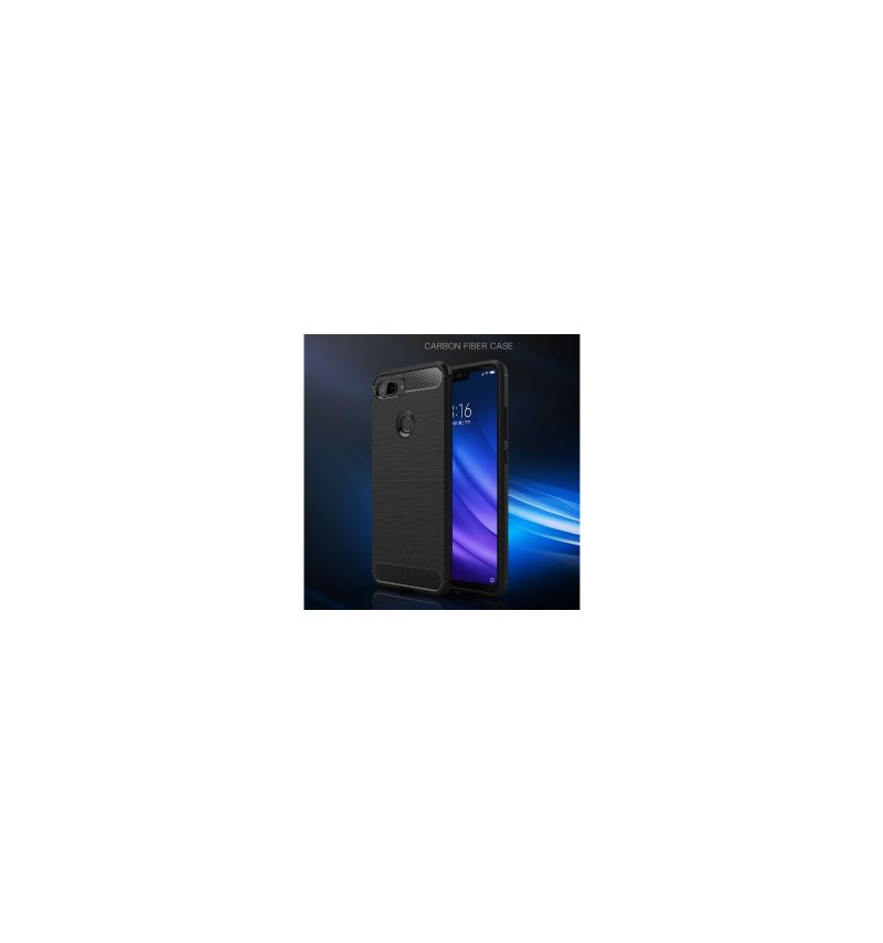 Kryt Na Xiaomi Mi 8 Lite Uhlíkový Kartáčovaný Gel