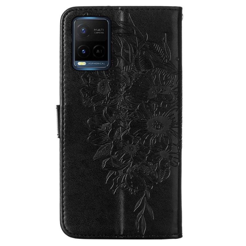 Flipové Pouzdro Na Vivo Y21s Motýlí Design