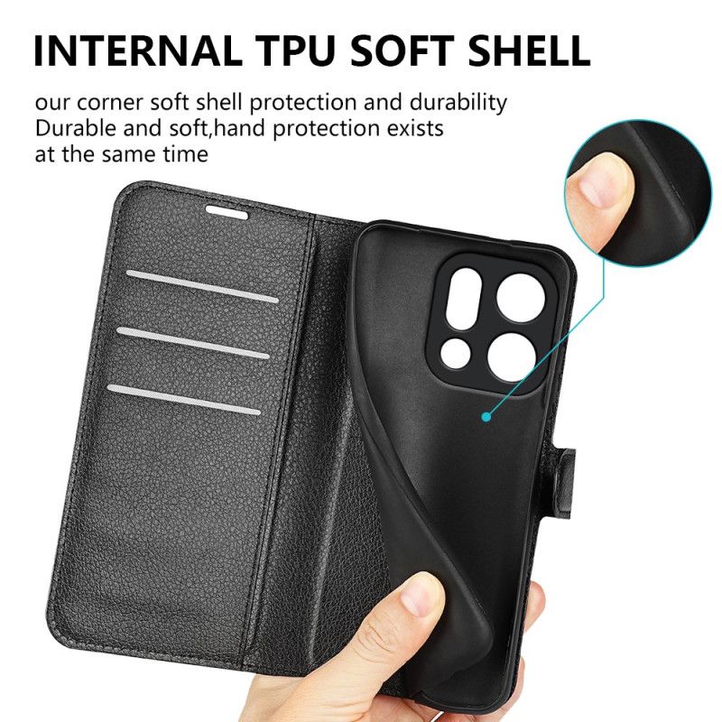 Kožený Kryt Na Oppo Find X9 5g Umělá Kůže Liči