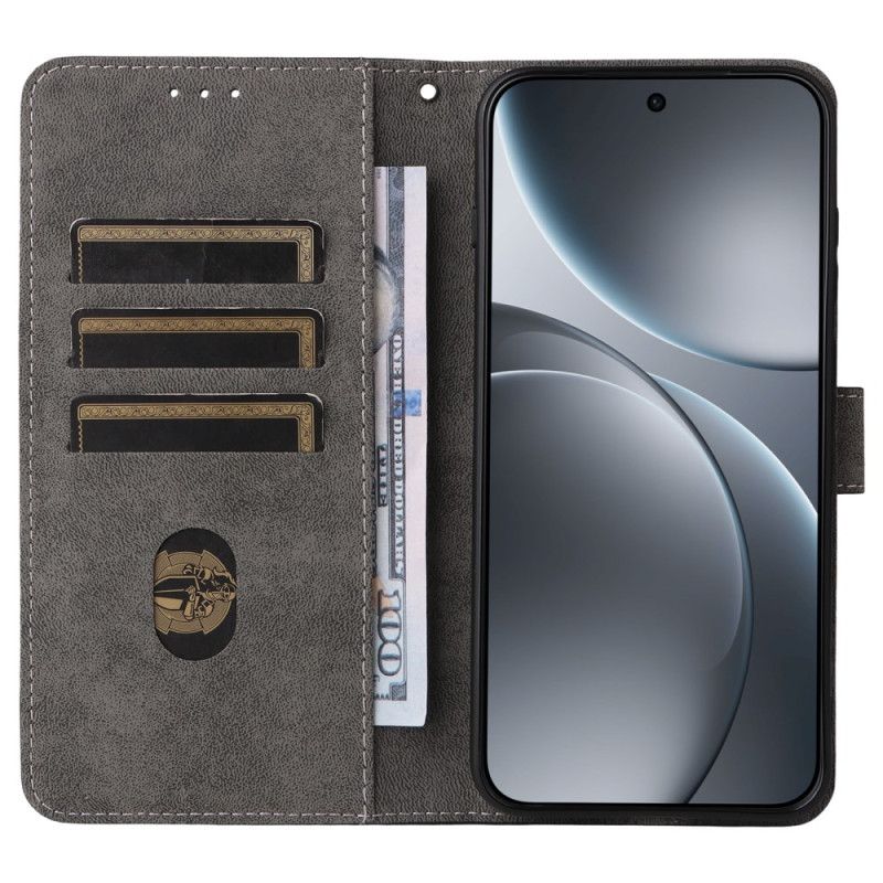 Peněženková Pouzdra Oppo Find X9 5g Kryty Na Mobil Semišový Efekt S Páskem