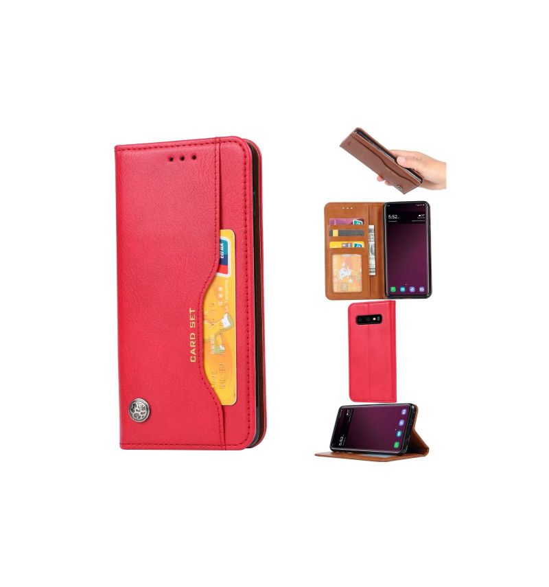 Kožené Pouzdro Folio Na Samsung Galaxy S10 Kožené Pouzdro Na Karty