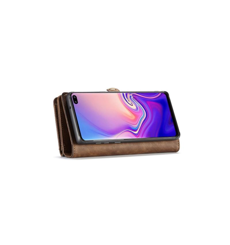 Kryt Pouzdra Na Samsung Galaxy S10 Peněženkové Pouzdro A Hnědý Případ