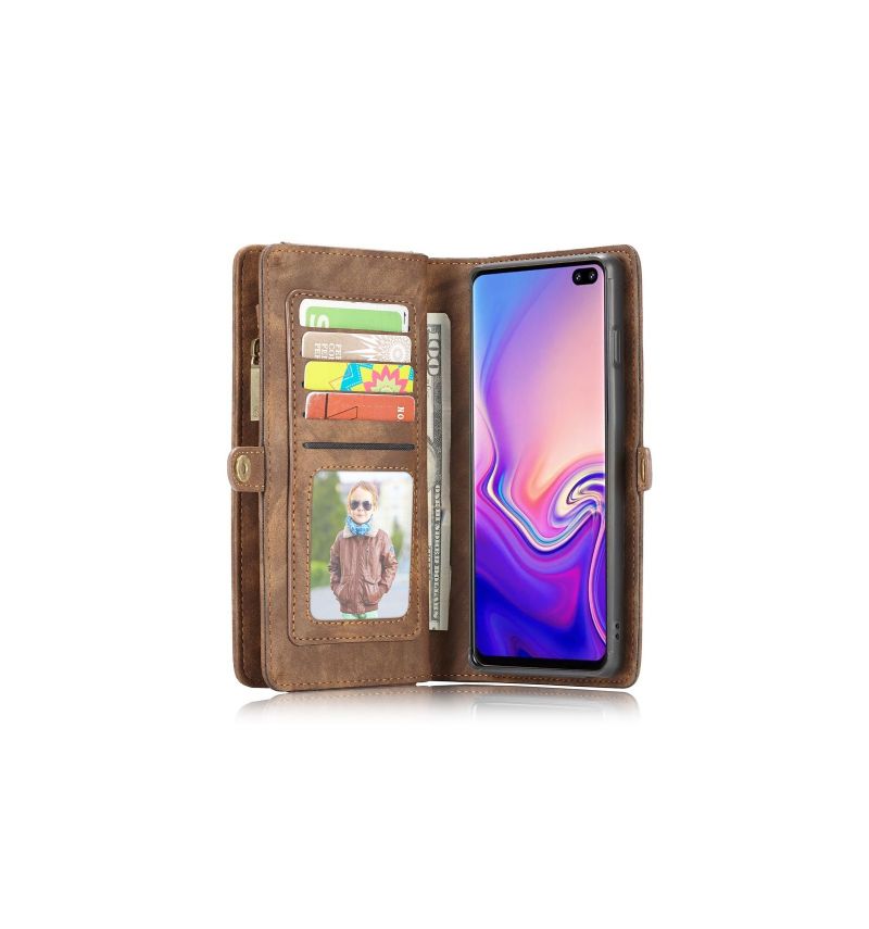 Kryt Pouzdra Na Samsung Galaxy S10 Peněženkové Pouzdro A Hnědý Případ