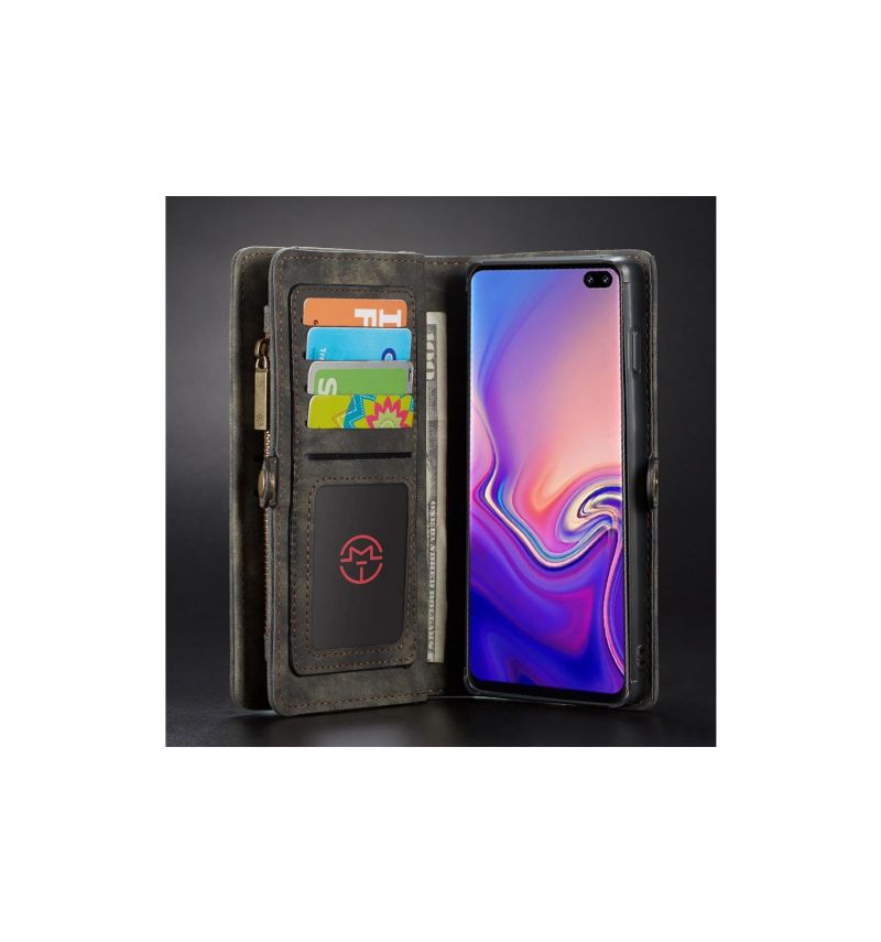 Kryt Pouzdra Na Samsung Galaxy S10 Peněženkové Pouzdro A Černý Případ