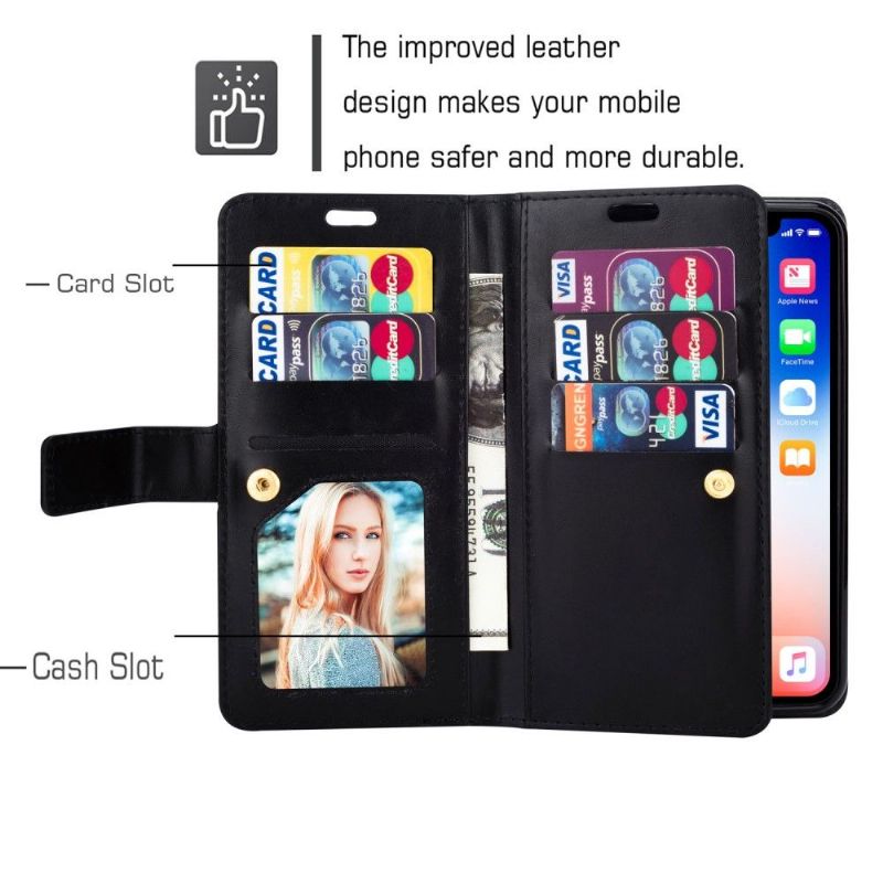 Pouzdra Na Samsung Galaxy S10 Peněženkové Pouzdro Kůže S Řemínkem