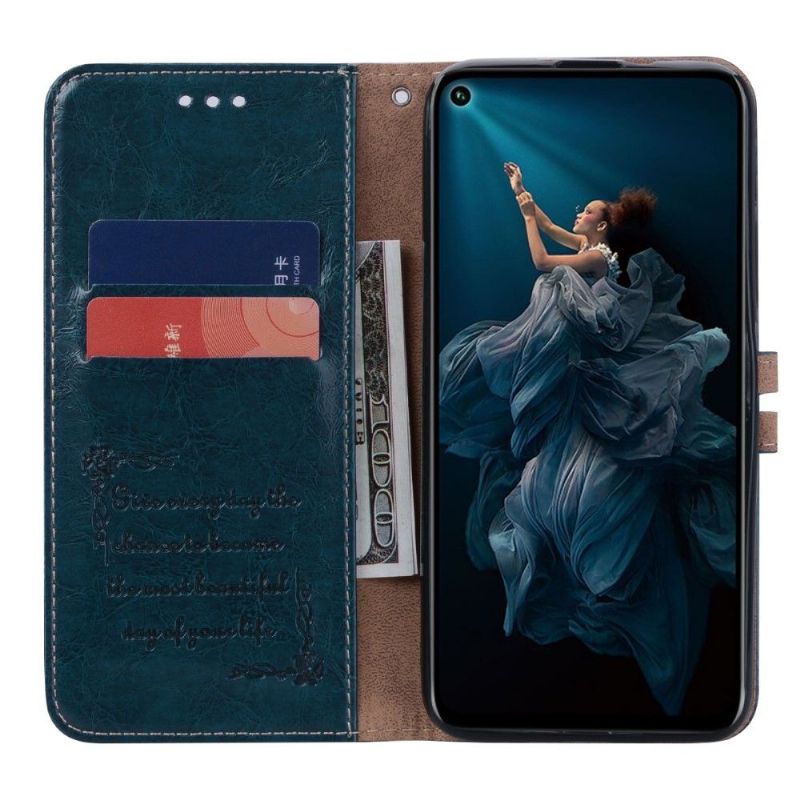 Pouzdra Na Honor 20 Pro Luxusní Vintage Kožený Efekt
