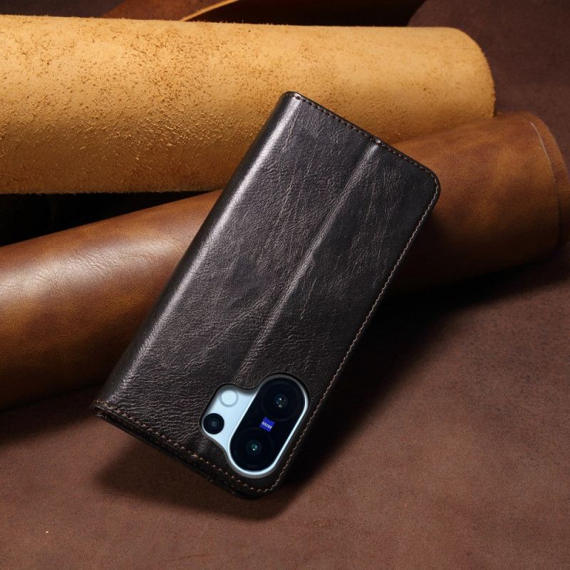 Kožené Pouzdro Folio Vivo X200 Fe Voskovaná Umělá Kůže