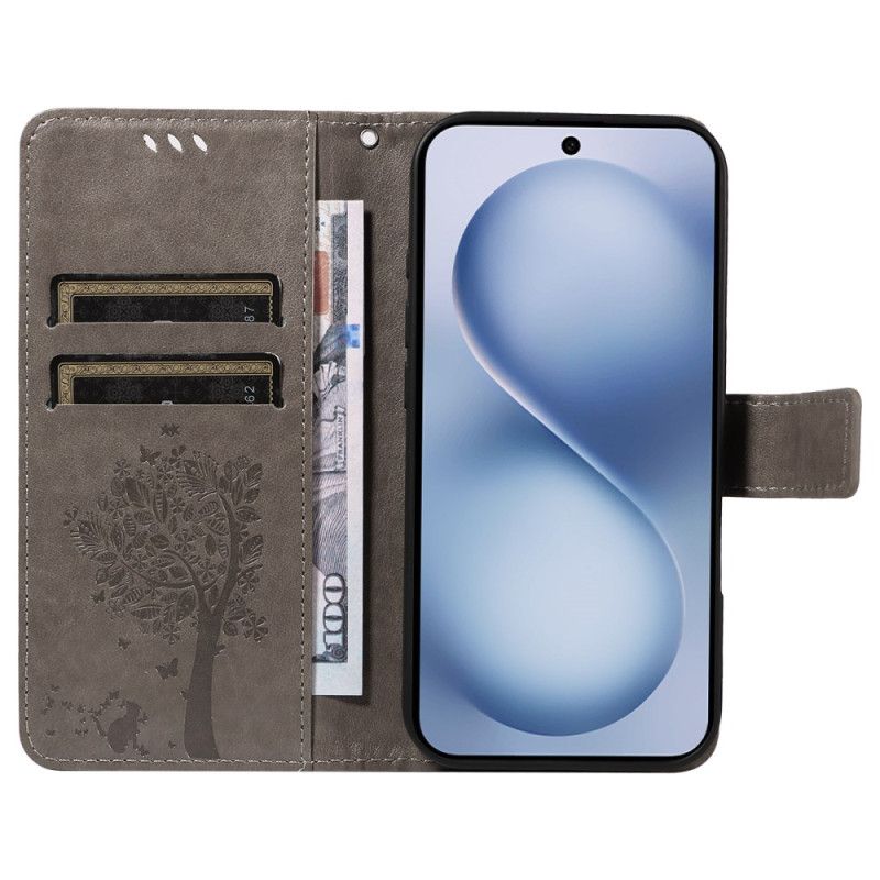 Kožený Kryt Vivo X200 Fe Kočka A Strom