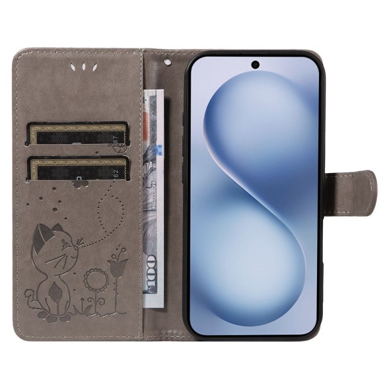 Peněženková Pouzdra Vivo X200 Fe Kočka A Včela