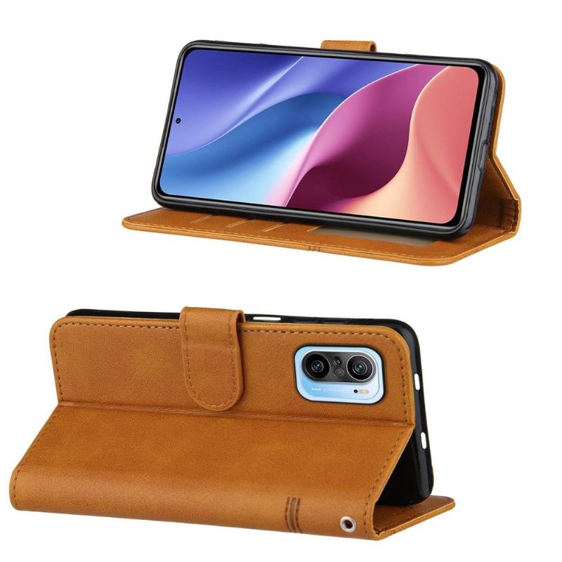 Flipové Pouzdro Na Xiaomi Mi 11i / Poco F3 Efektní Linie Kůže