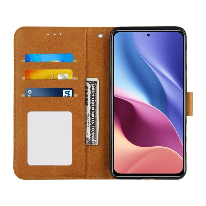 Flipové Pouzdro Na Xiaomi Mi 11i / Poco F3 Efektní Linie Kůže
