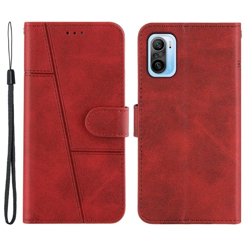 Flipové Pouzdro Na Xiaomi Mi 11i / Poco F3 Efektní Linie Kůže