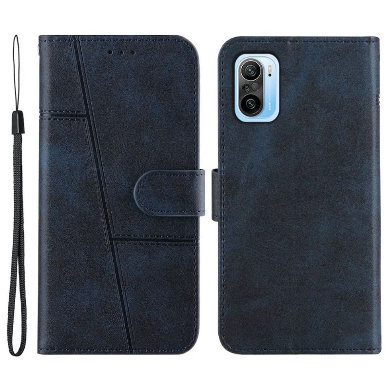 Flipové Pouzdro Na Xiaomi Mi 11i / Poco F3 Efektní Linie Kůže