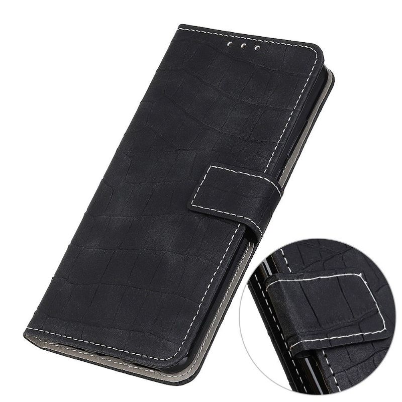 Flipové Pouzdro Na Xiaomi Mi 11i / Poco F3 Vzhled Imitace Kůže Croc