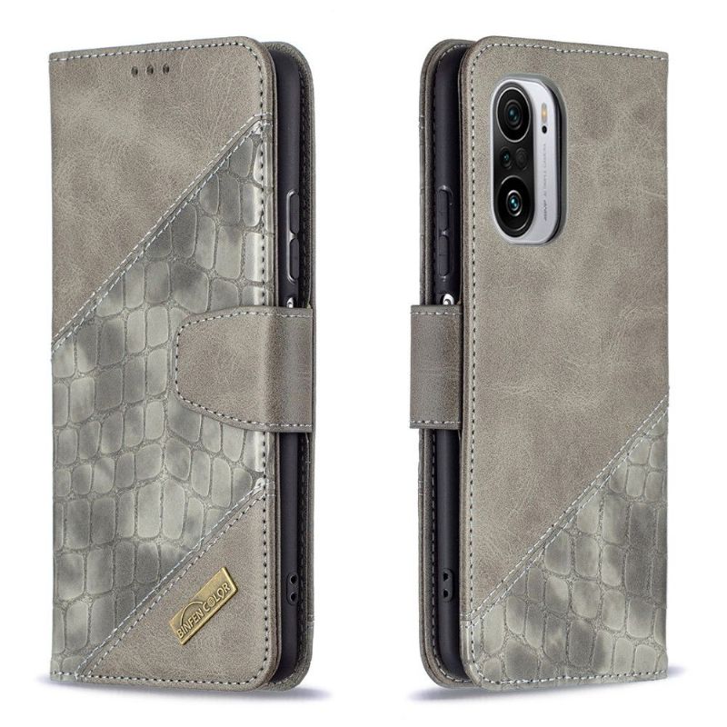 Kožené Pouzdro Na Xiaomi Mi 11i / Poco F3 Kožený Efekt Croc Look