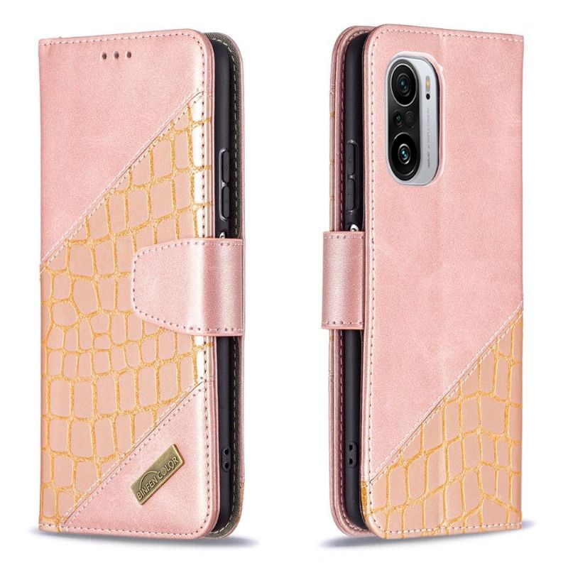 Kožené Pouzdro Na Xiaomi Mi 11i / Poco F3 Kožený Efekt Croc Look