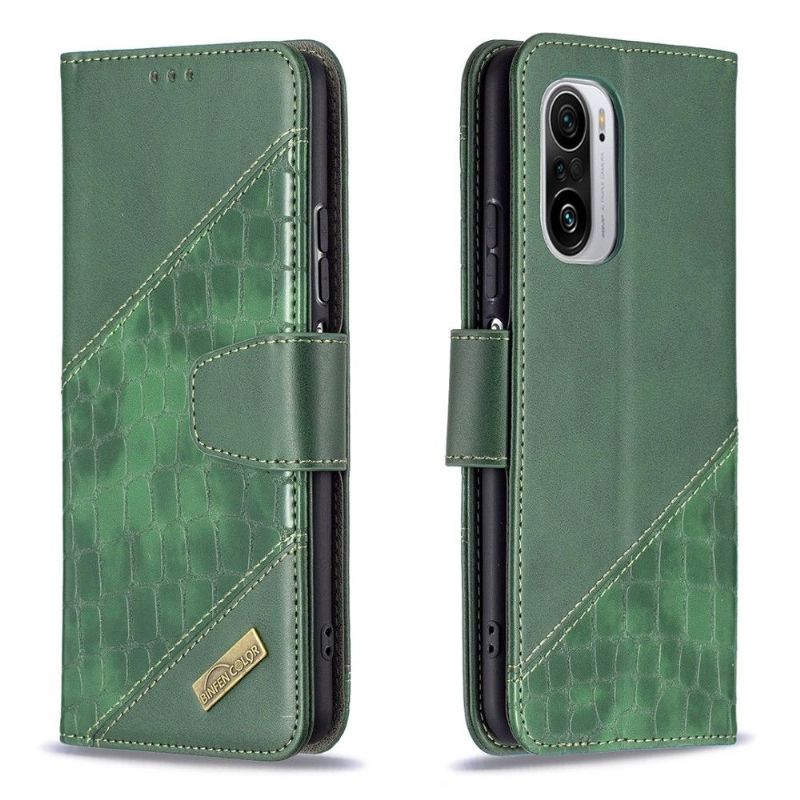 Kožené Pouzdro Na Xiaomi Mi 11i / Poco F3 Kožený Efekt Croc Look