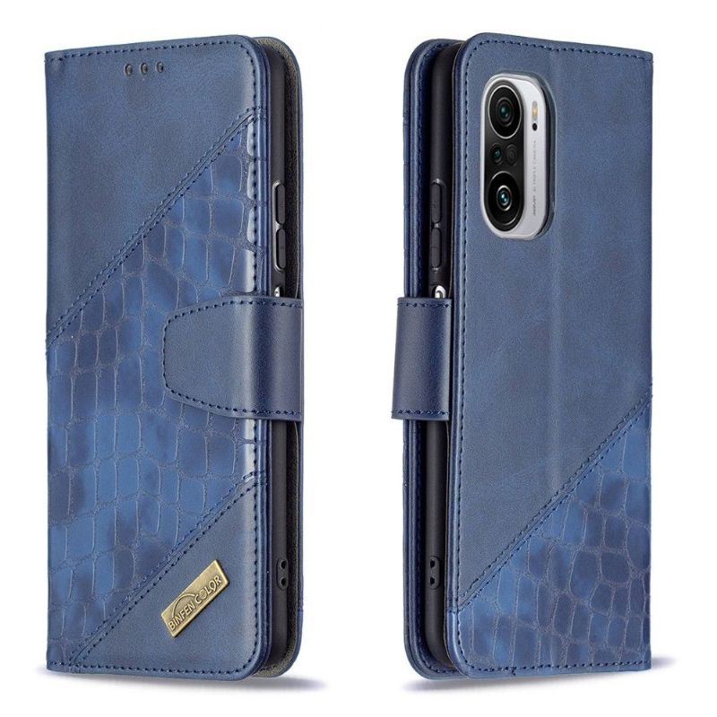 Kožené Pouzdro Na Xiaomi Mi 11i / Poco F3 Kožený Efekt Croc Look