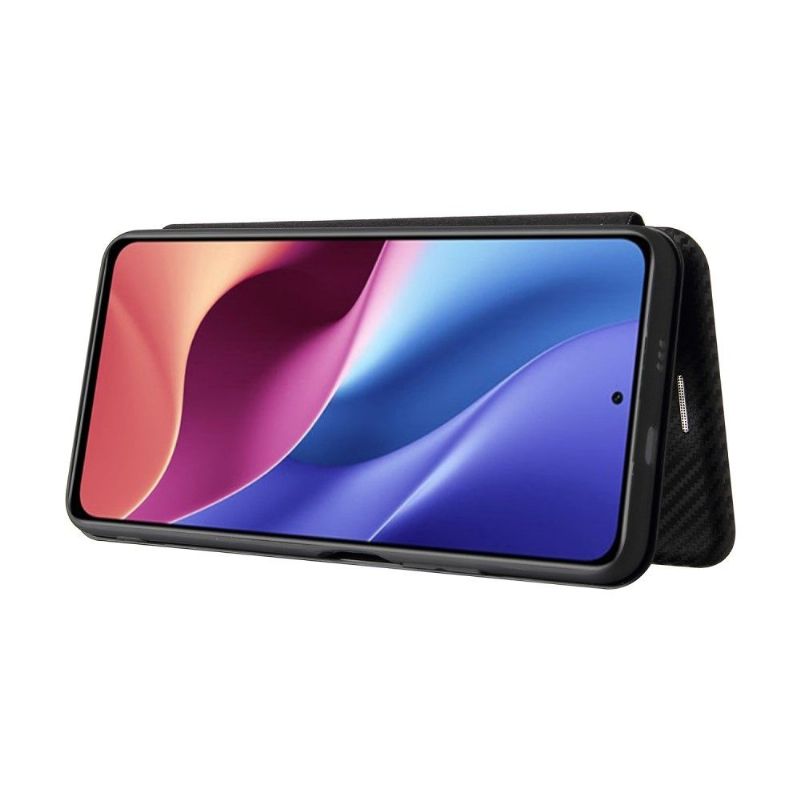 Kožené Pouzdro Na Xiaomi Mi 11i / Poco F3 Umělá Kůže Ve Stylu Uhlíkových Vláken