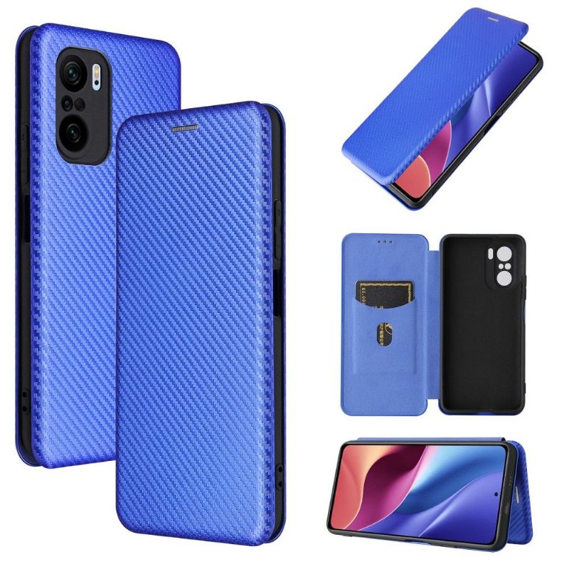 Kožené Pouzdro Na Xiaomi Mi 11i / Poco F3 Umělá Kůže Ve Stylu Uhlíkových Vláken