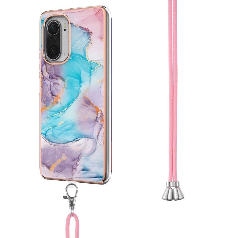 Kryt Na Xiaomi Mi 11i / Poco F3 Na Lana Modrý Mramor