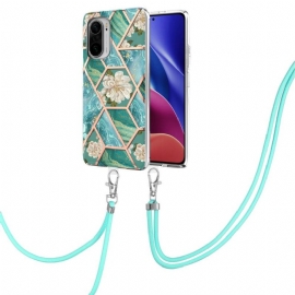 Kryt Na Xiaomi Mi 11i / Poco F3 Na Lana Mramorové A Bílé Květy