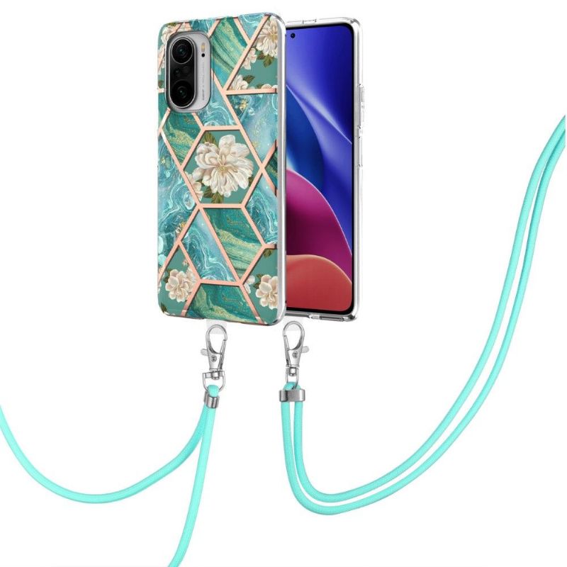 Kryt Na Xiaomi Mi 11i / Poco F3 Na Lana Mramorové A Bílé Květy
