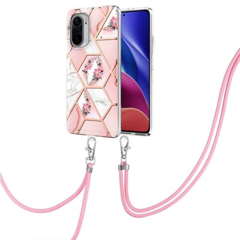 Kryty Na Mobil Na Xiaomi Mi 11i / Poco F3 Na Lana Mramorová A Květinová Koruna