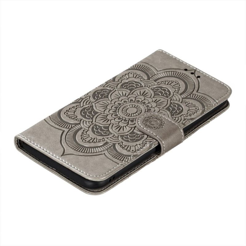 Pouzdra Na Xiaomi Mi 11i / Poco F3 Flipové Pouzdro Květinová Mandala S Popruhem