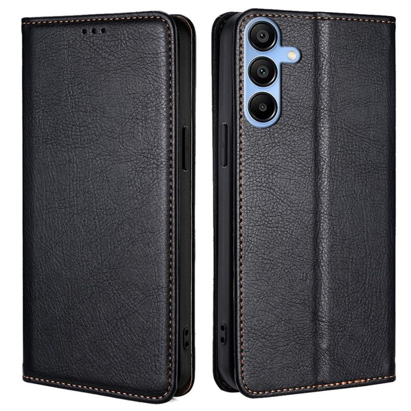 Kožené Pouzdro Folio Samsung Galaxy A15 5g Klasický Kožený Efekt