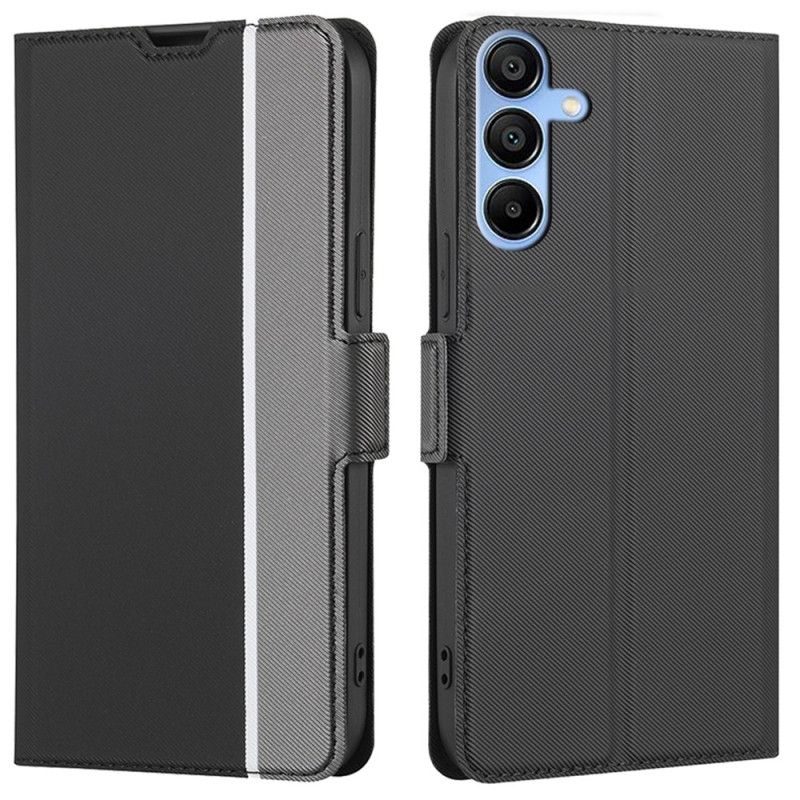 Kožený Kryt Samsung Galaxy A15 5g Dvoubarevná Jemnost
