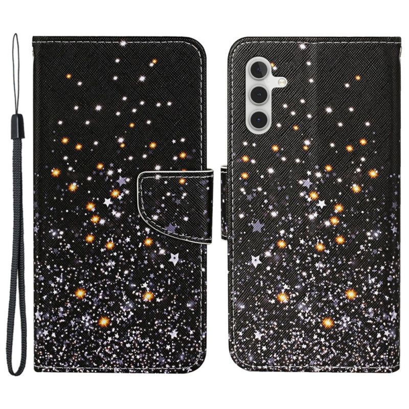 Kožený Kryt Samsung Galaxy A15 5g Hvězdná Sprcha V Lnaière